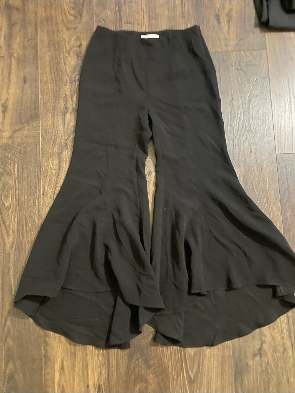 Anthropologie Black Flared Palazzo Jumpsuit-Style Pants